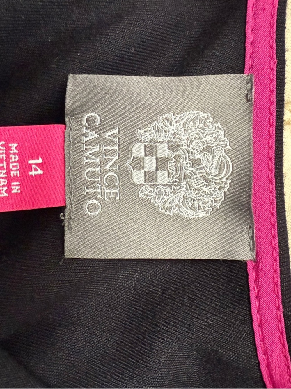 Vince Camuto Black Midi Fit-and-Flare Dress - Picture 14 of 14